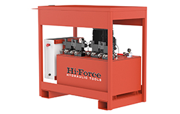 پمپ هیدرولیکی 700 بار سنکرون سه فاز با ظرفیت 4 تا 8 دستگاه مدل SLF-Range ساخت هایفورس انگلستان 